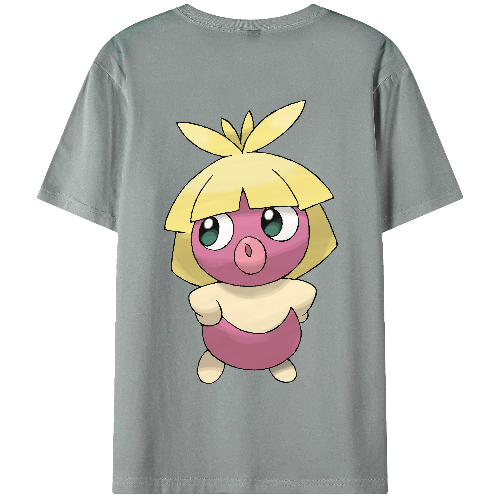 （画像用） ポケットモンスター Pokémon 綿100％ メンズ半袖Tシャツ（バックプリント） 通気性